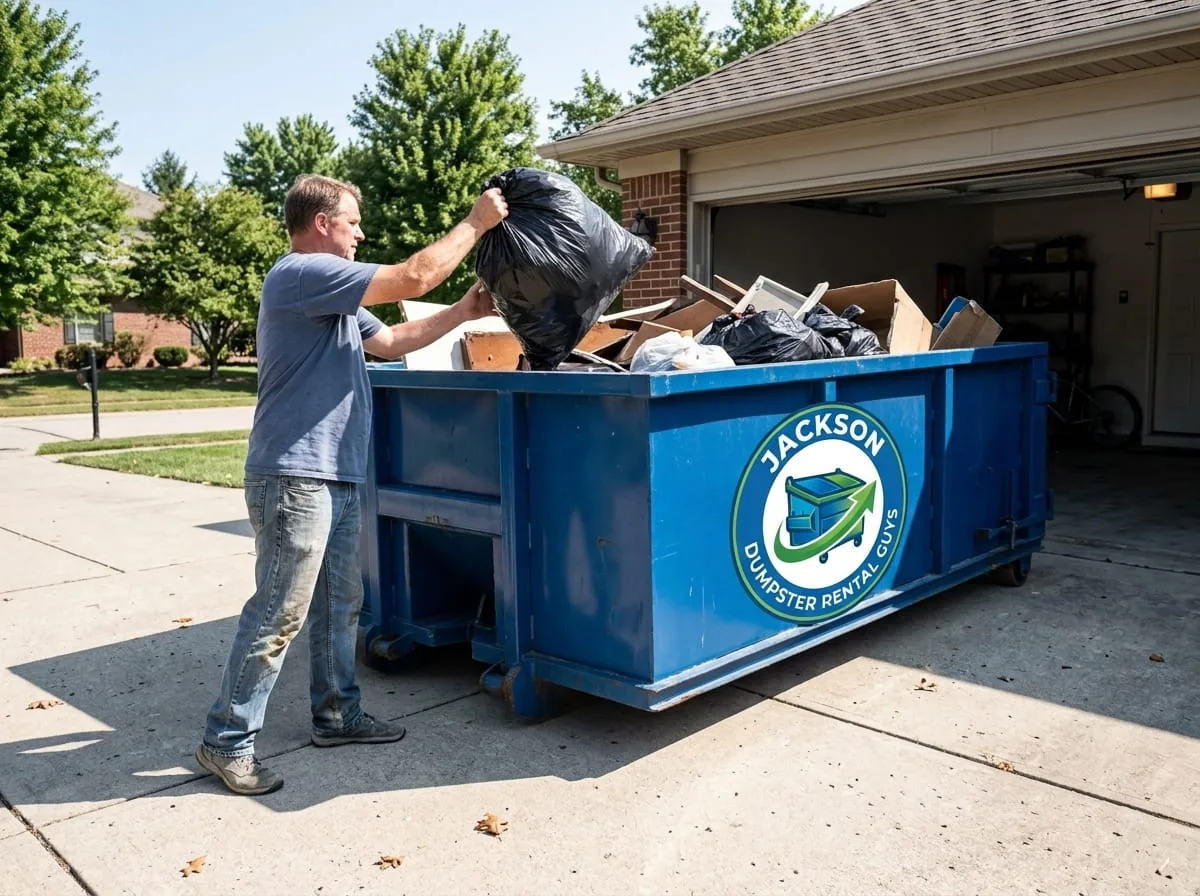 15 yard roll-off dumpster in Jackson